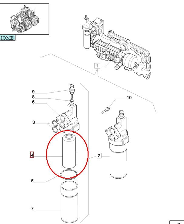 ФИЛЬТР ГИДРАВЛИКИ NEW HOLLAND CASE STEYR 84409205 - 47522804