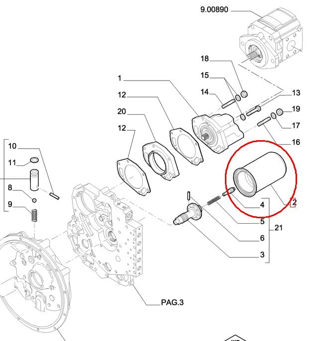 ФИЛЬТР КОРОБКИ ПЕРЕДАЧ NEW HOLLAND 76094125 - 76086226 - 84478016