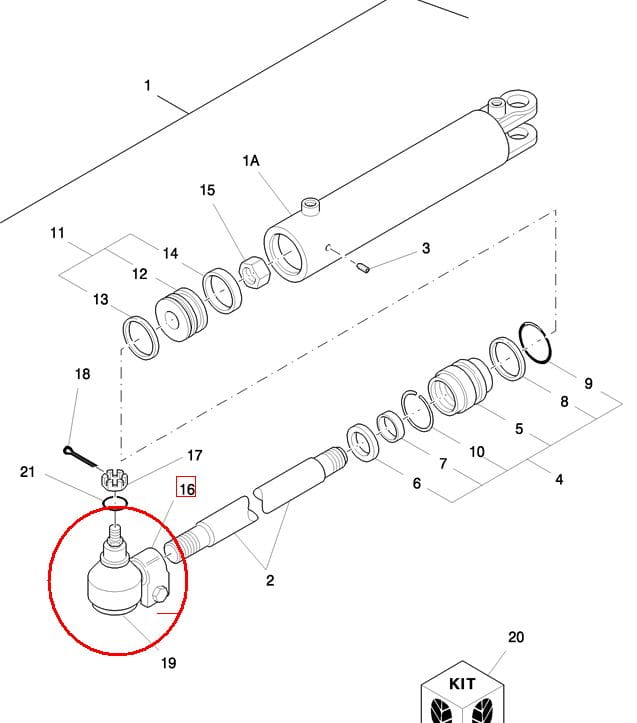 Шарнир привода поворота NEW HOLLAND DANAH504742 - 81874903-435665A1