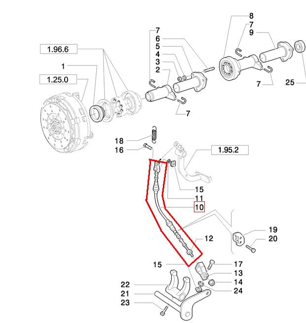 ТРОС СЦЕПЛЕНИЯ В КОРПУСЕ NEW HOLLAND 5175762