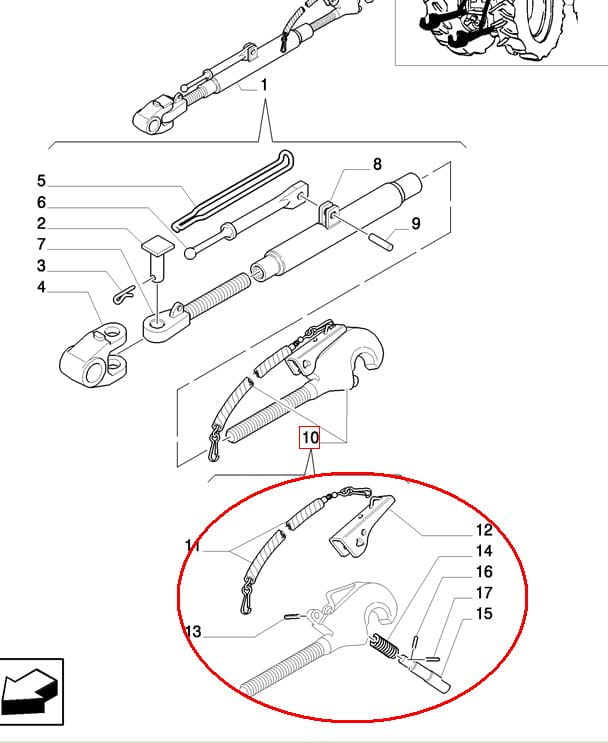 ЦЕНТРАЛЬНЫЙ БОЛТОВОЙ КРЮК 3 КАТ. NEW HOLLAND 5164112 - 5174401 - 82032556