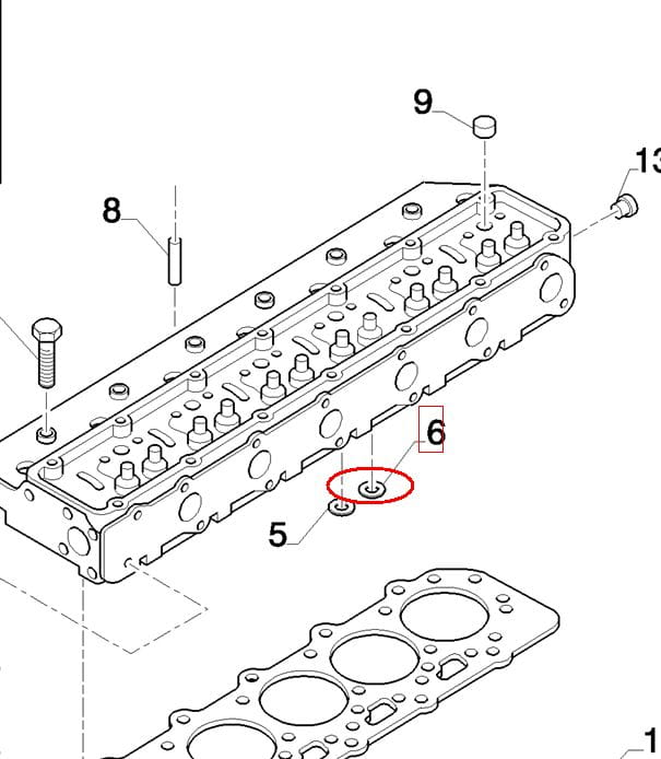 НОМИНАЛЬНОЕ СЕДЛО КЛАПАНА ВСАСЫВАЮЩЕГО КОЛЛЕКТОРА NEW HOLLAND CASE 81876756 - 87801981 - 87803449