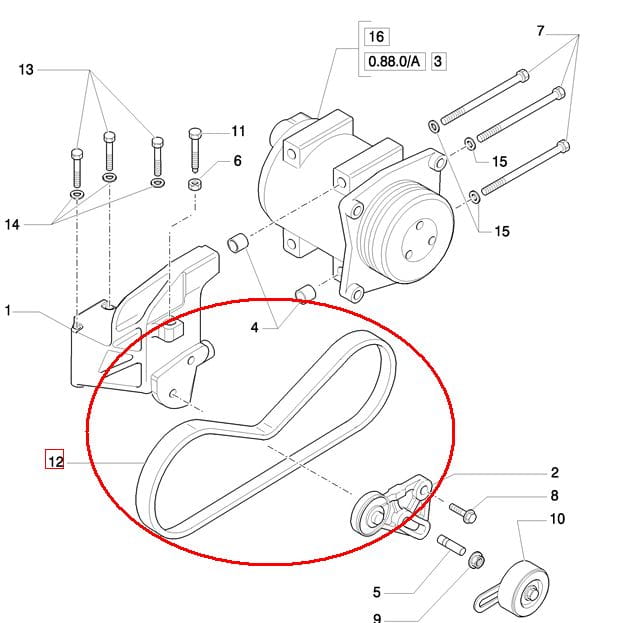 РЕМЕНЬ КОНДИЦИОНЕРА NEW HOLLAND CASE STEYR 87710661-87802911