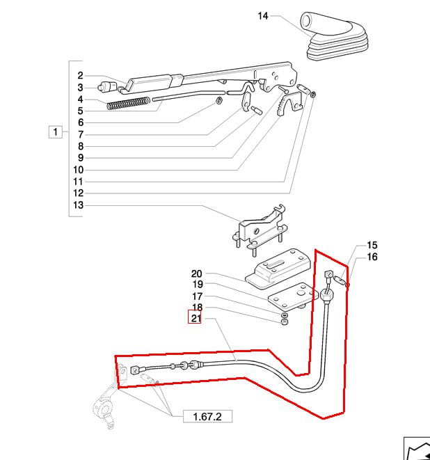 ТРОСИК РУЧНОГО ТОРМОЗА NEW HOLLAND CASE STEYR 47131649