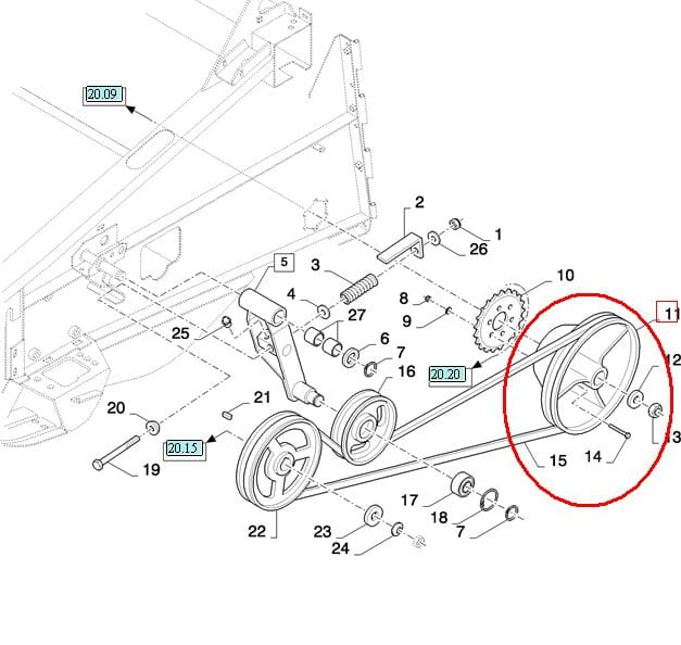Шкив NEW HOLLAND CASE 84320714