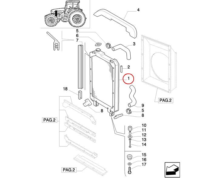 Кулер для воды NEW HOLLAND 82008037-82013306
