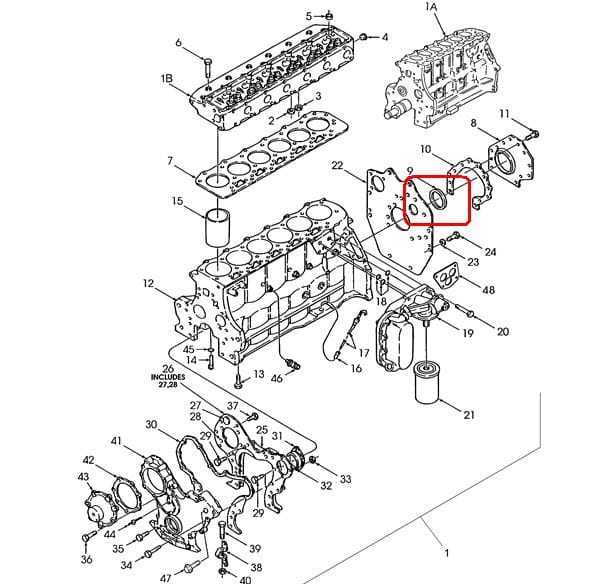 ЗАДНИЙ УПЛОТНИТЕЛЬ КОЛЕНЧАТОГО ВАЛА NEW HOLLAND CASE 83955247