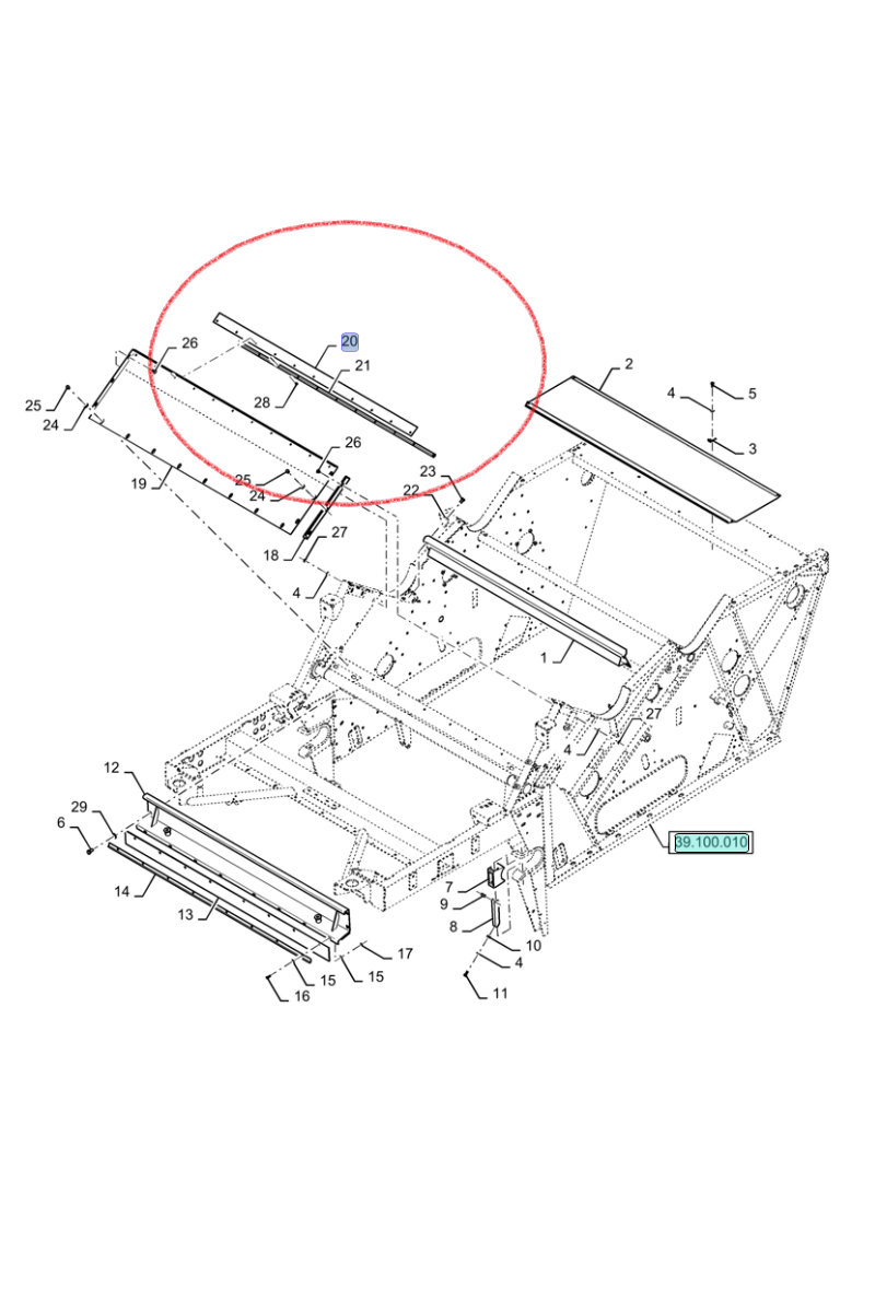 Фартук New Holland CASE CNH 87542439